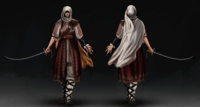 Florin Emil Pop - Romanian themed female assasin design 1-min