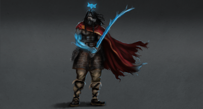 Florin Emil Pop - Tarbus the Defender. While creating this character I aimed to combine some dacian romanian elements in creating a soulsborne boss -min